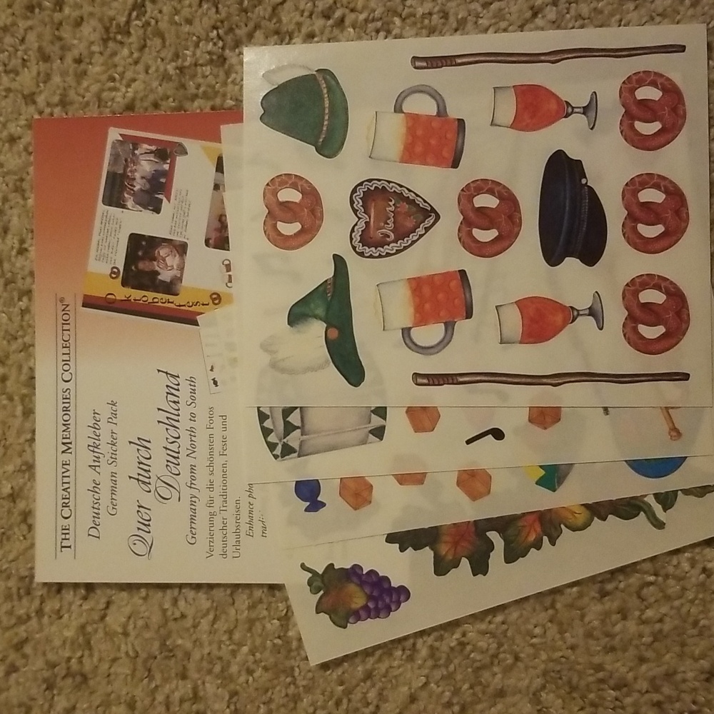 Creative Memories Germany from North to South sticker packs.